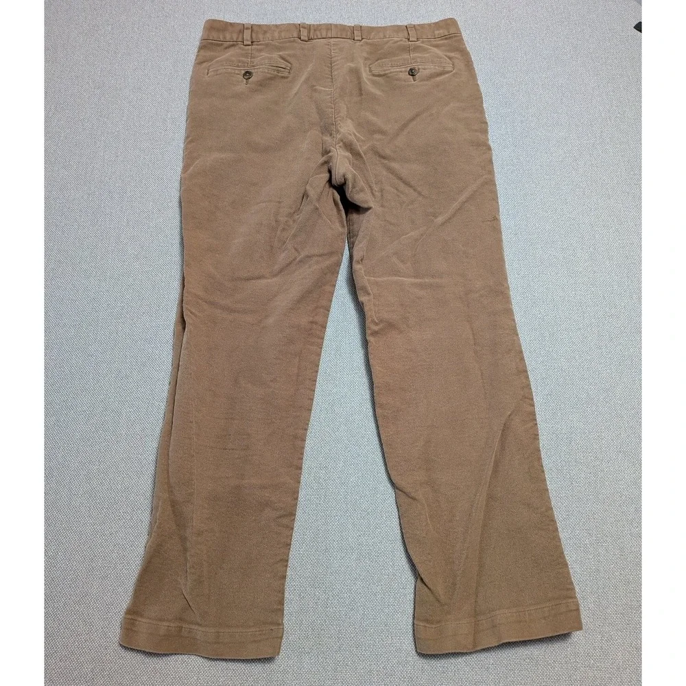 Brooks Brothers Men's Khaki 38x30 Hudson Cotton Chinos Flat Front Italian Fabric